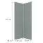 Čelo skrinky Luxeo F08-G60N2(100) green,2