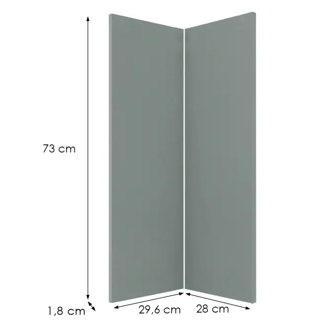 Čelo skrinky Luxeo F08-G60N2(72) green