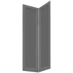 Čelo skrinky Luxeo F15-G60N2(100) rám dark grey