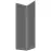 Čelo skrinky Luxeo F15-G60N2(100) rám dark grey