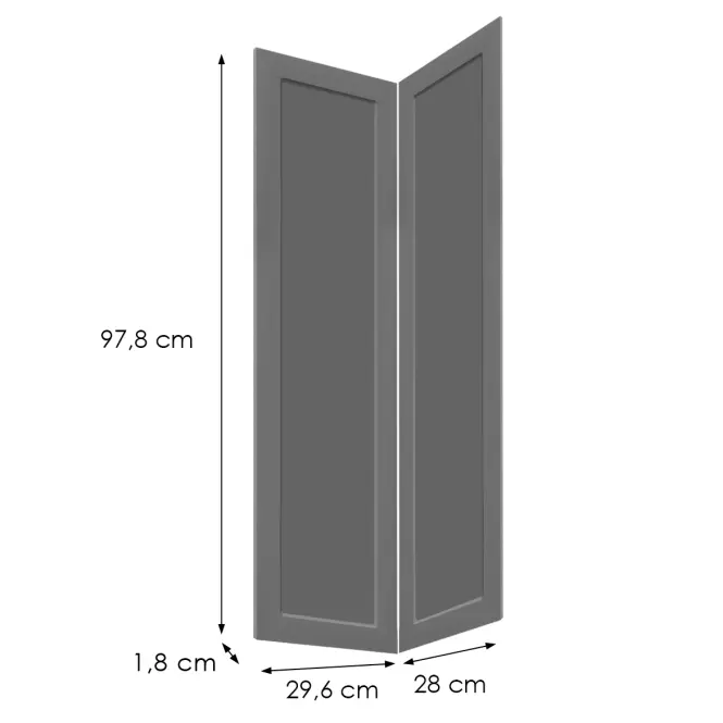 Čelo skrinky Luxeo F15-G60N2(100) rám dark grey,2