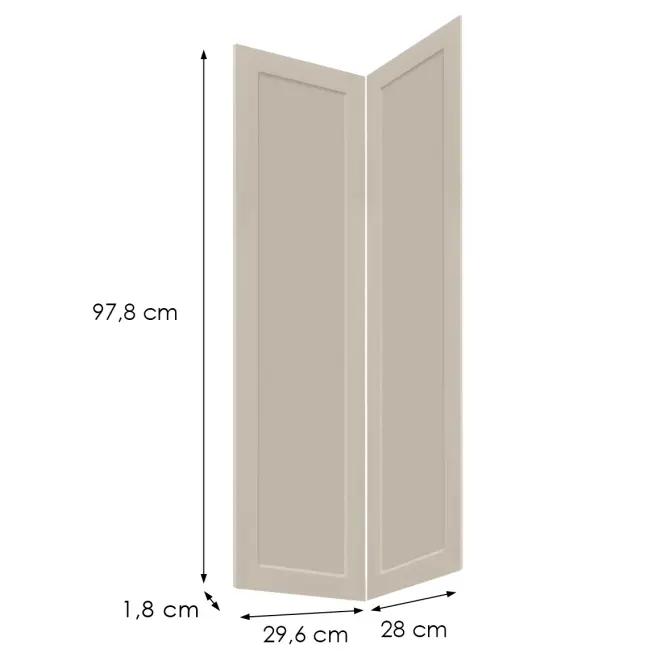 Čelo skrinky Luxeo F15-G60N2(100) rám kašmír,2