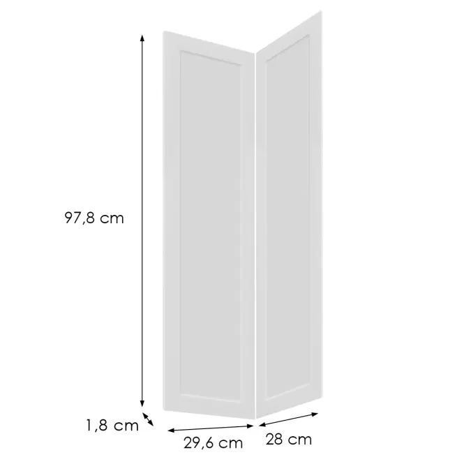 Čelo skrinky Luxeo F15-G60N2(100) rám white