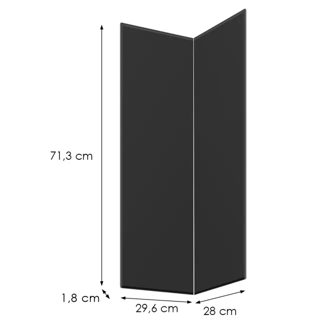 Čelo skrinky Luxeo F16-G60N2(72) tenký rám black,2