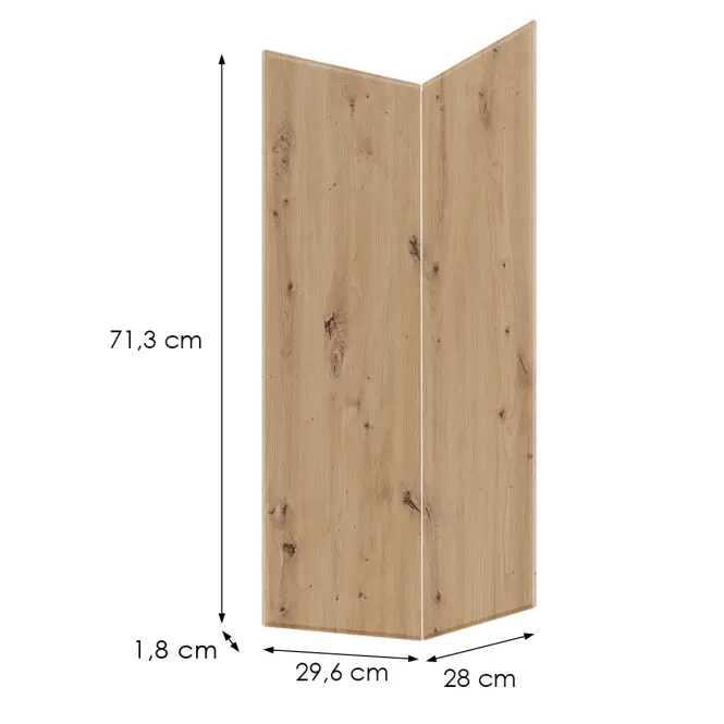 Čelo skrinky Luxeo F16-G60N2(72) tenký rám dub,2