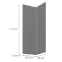 Čelo skrinky Luxeo F16-G60N2(72) tenký rám grey,2