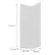 Čelo skrinky Luxeo F16-G60N2(72) tenký rám white,2