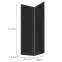 Čelo skrinky Luxeo F15-G60N2(72) rám black,2
