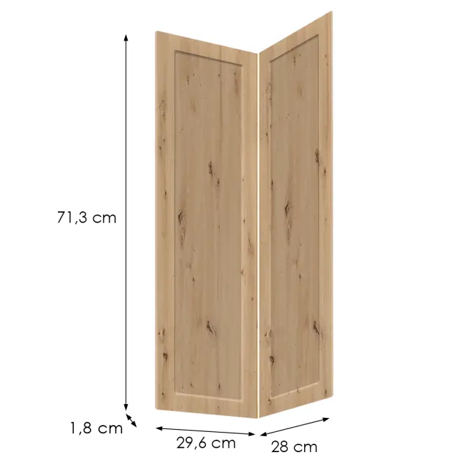 Čelo skrinky Luxeo F15-G60N2(72) rám dub,2