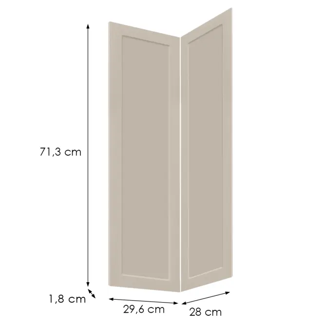 Čelo skrinky Luxeo F15-G60N2(72) rám kašmír,2
