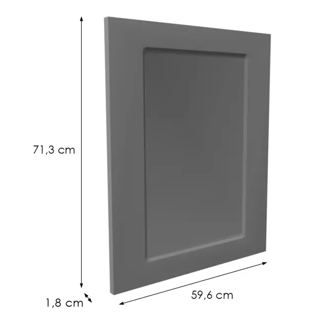 Čelo skrinky Luxeo F15-G60(72) rám dark grey,2