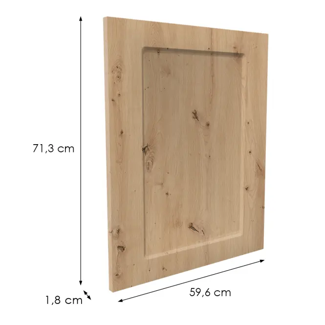 Čelo skrinky Luxeo F15-G60(72) rám dub,2