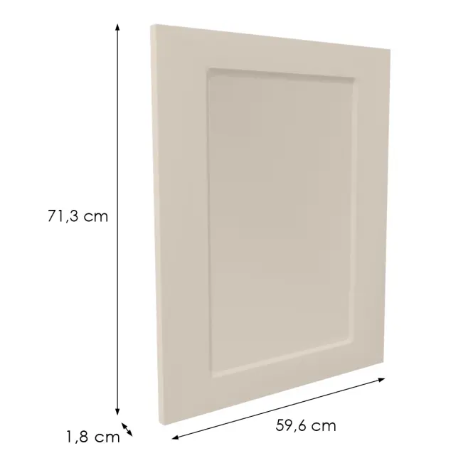 Čelo skrinky Luxeo F15-G60(72) rám kašmír