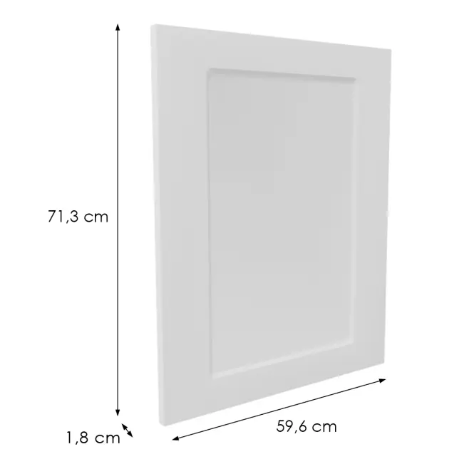 Čelo skrinky Luxeo F15-G60(72) rám white,2
