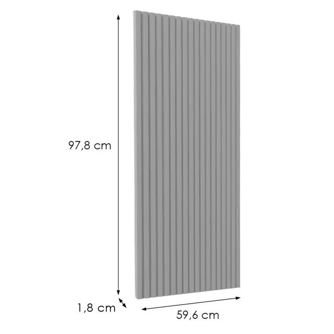 Čelo skrinky Luxeo F14-G60(100) ryfla grey
