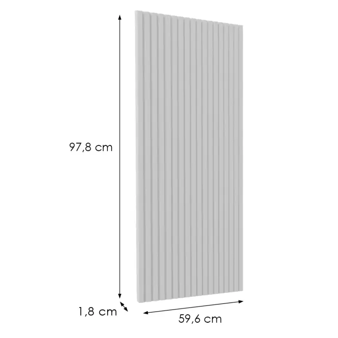 Čelo skrinky Luxeo F14-G60(100) ryfla white,2