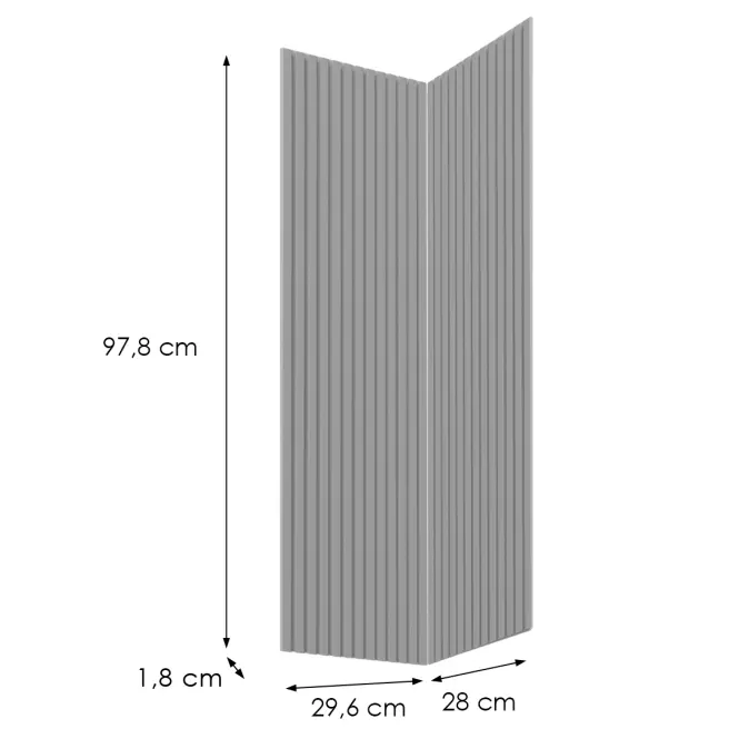 Čelo skrinky Luxeo F14-G60N2(100) ryfla grey,2