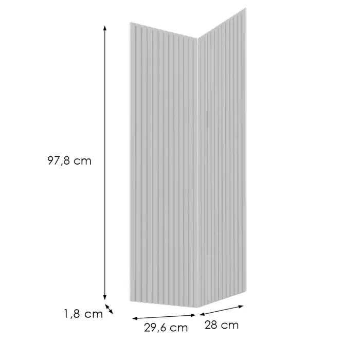 Čelo skrinky Luxeo F14-G60N2(100) ryfla white,2