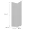Čelo skrinky Luxeo F14-G60N2(100) ryfla white,2
