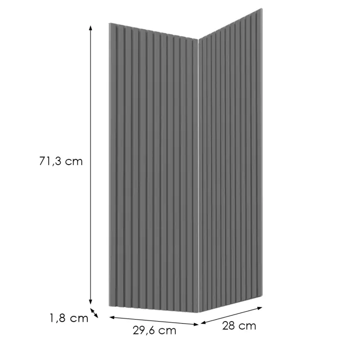 Čelo skrinky Luxeo F14-G60N2(72) ryfla dark grey,2
