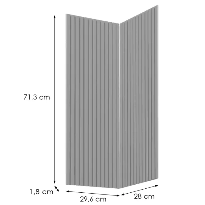Čelo skrinky Luxeo F14-G60N2(72) ryfla grey,2