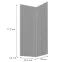 Čelo skrinky Luxeo F14-G60N2(72) ryfla grey,2