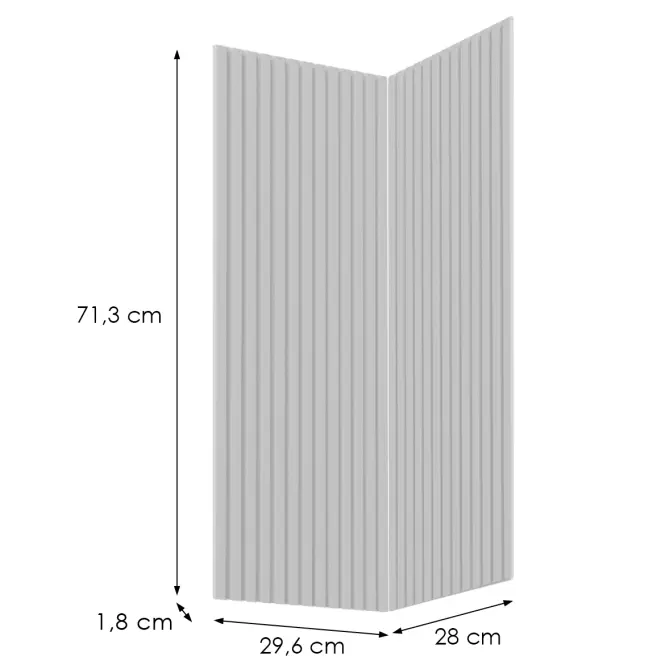 Čelo skrinky Luxeo F14-G60N2(72) ryfla white
