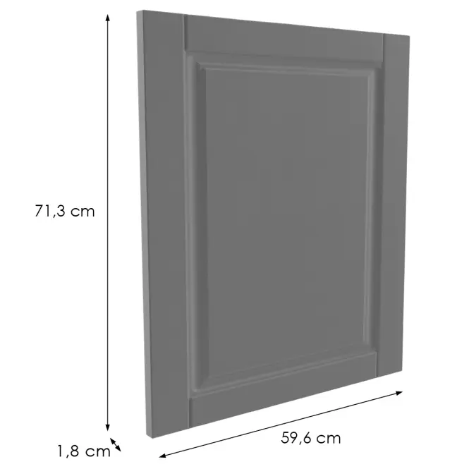 Čelo skrinky Luxeo F13-G60(72) hampton dark grey,2