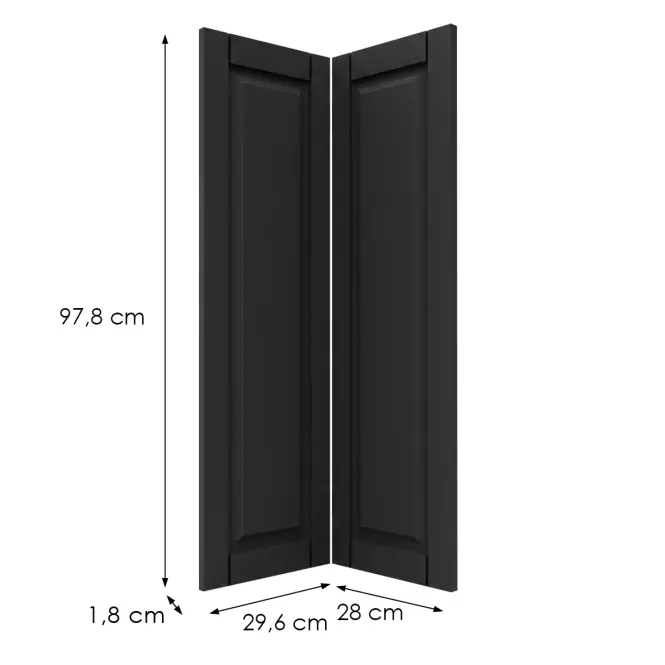 Čelo skrinky Luxeo F13-G60N2(100) hampton black,2