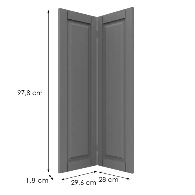 Čelo skrinky Luxeo F13-G60N2(100) hampton dark grey,2