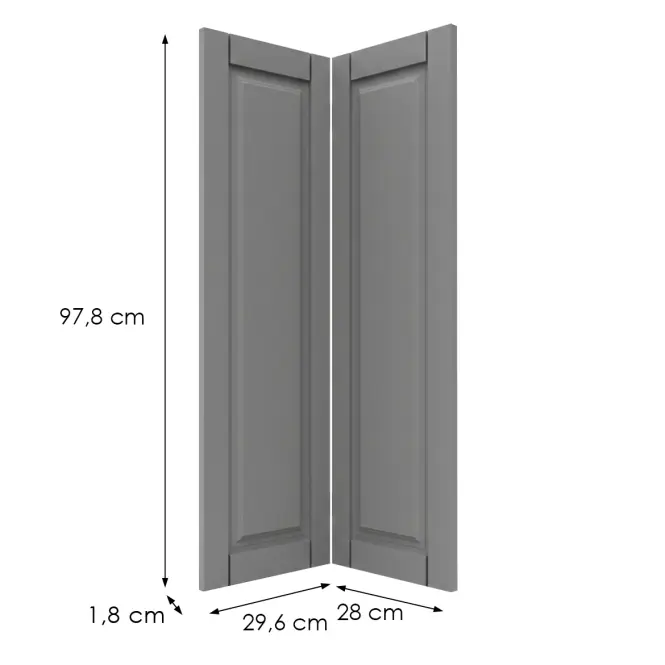Čelo skrinky Luxeo F13-G60N2(100) hampton grey