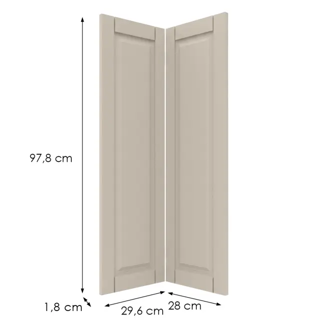 Čelo skrinky Luxeo F13-G60N2(100) hampton kašmír,2