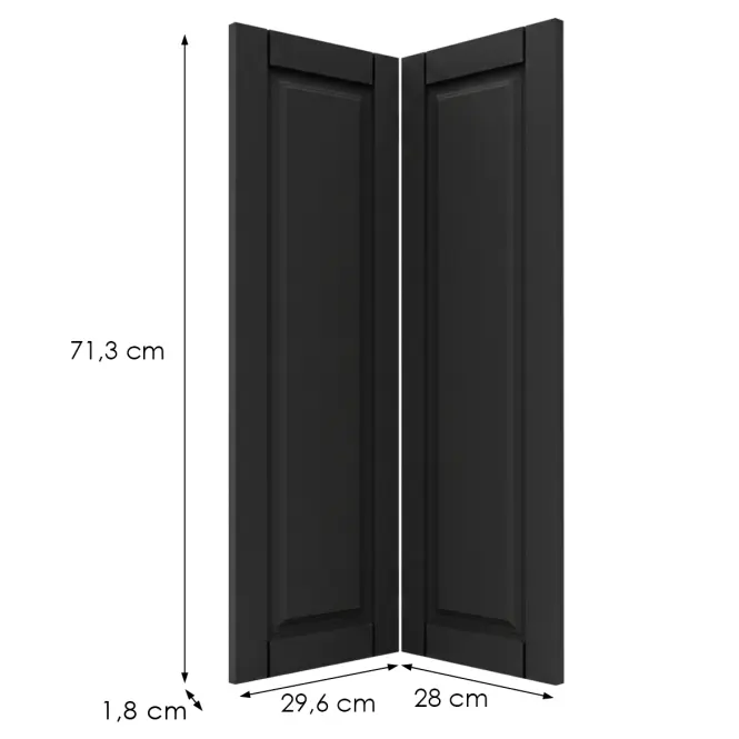 Čelo skrinky Luxeo F13-G60N2(72) hampton black,2