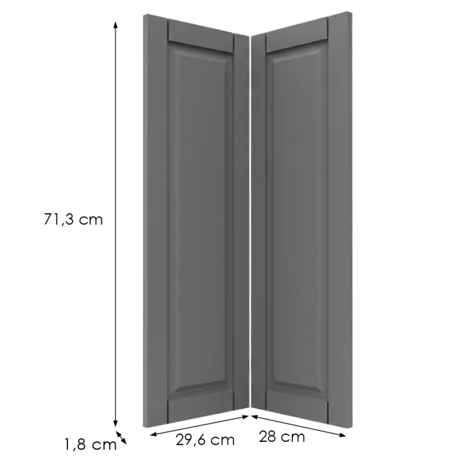 Čelo skrinky Luxeo F13-G60N2(72) hampton dark grey,2