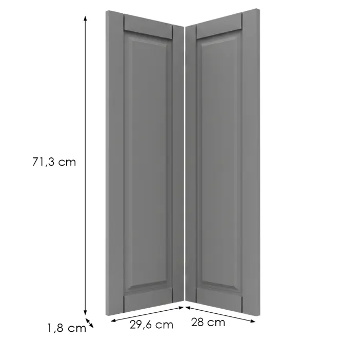Čelo skrinky Luxeo F13-G60N2(72) hampton grey,2
