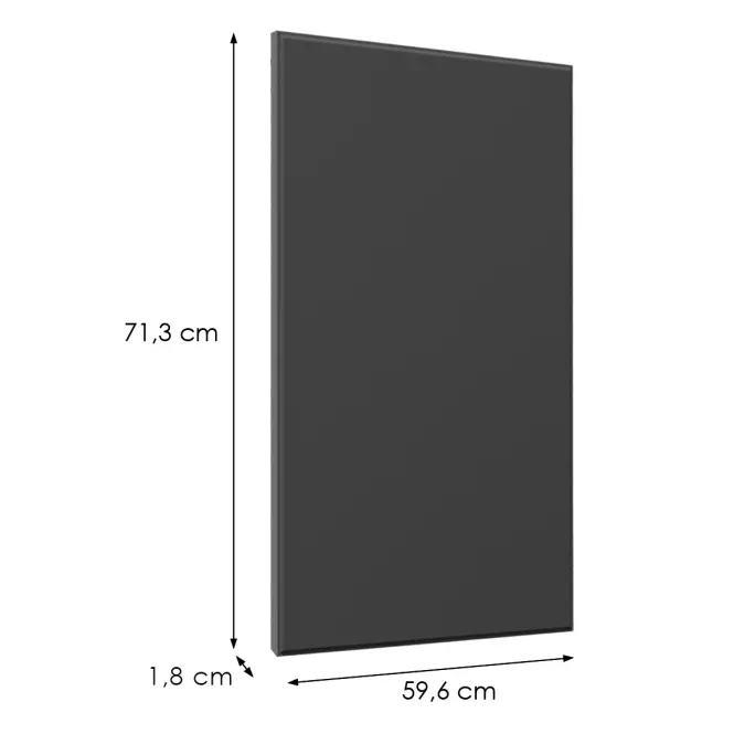 Čelo skrinky Luxeo F16-G60(72) tenký rám dark grey,2