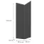 Čelo skrinky Luxeo F16-G60N2(100) tenký rám dark grey,2