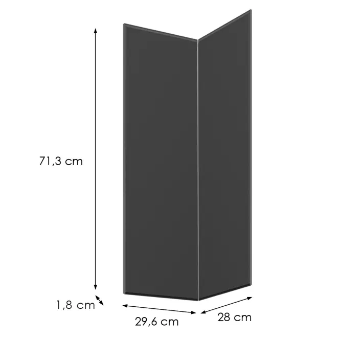 Čelo skrinky Luxeo F16-G60N2(72) tenký rám dark grey,2
