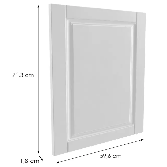 Čelo skrinky Luxeo F13-G60(72) hampton white,2