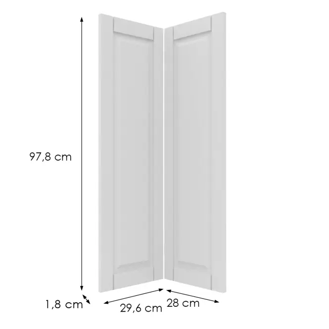 Čelo skrinky Luxeo F13-G60N2(100) hampton white