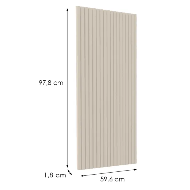 Čelo skrinky Luxeo F14-G60(100) ryfla kašmír,2
