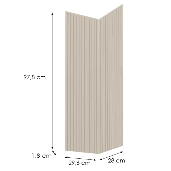 Čelo skrinky Luxeo F14-G60N2(100) ryfla kašmír,2