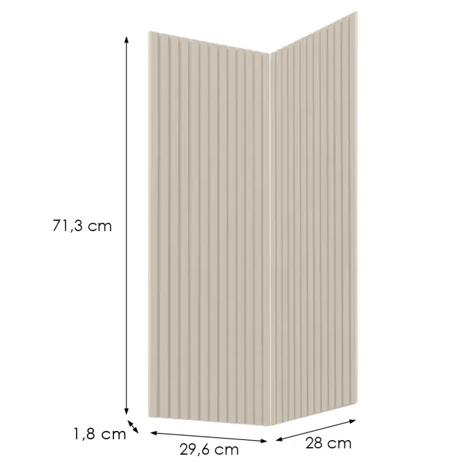Čelo skrinky Luxeo F14-G60N2(72) ryfla kašmír,2