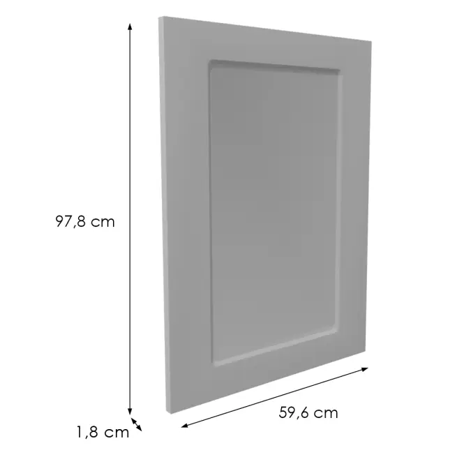 Čelo skrinky Luxeo F15-G60(100) rám grey,2