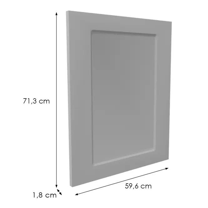 Čelo skrinky Luxeo F15-G60(72) rám grey,2