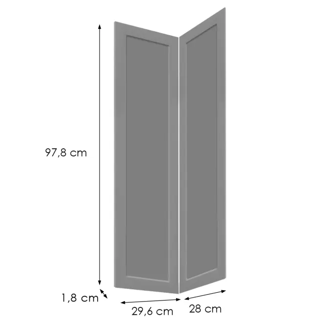 Čelo skrinky Luxeo F15-G60N2(100) rám grey,2