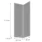 Čelo skrinky Luxeo F15-G60N2(72) rám grey,2