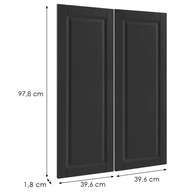 Čelo skrinky Luxeo F13-G80(100) hampton black,2