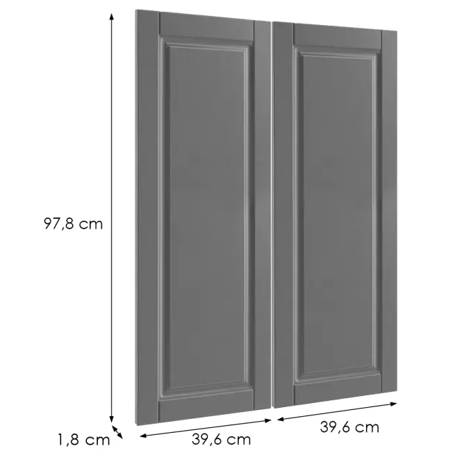 Čelo skrinky Luxeo F13-G80(100) hampton dark grey,2