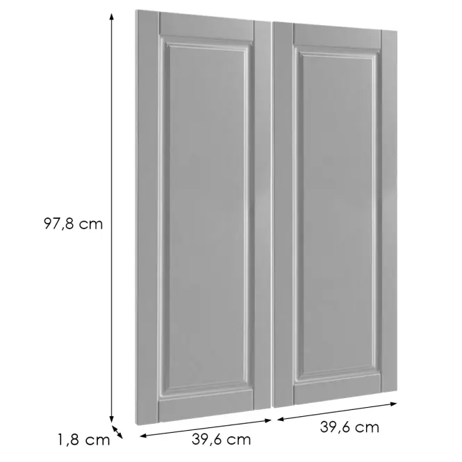 Čelo skrinky Luxeo F13-G80(100) hampton grey